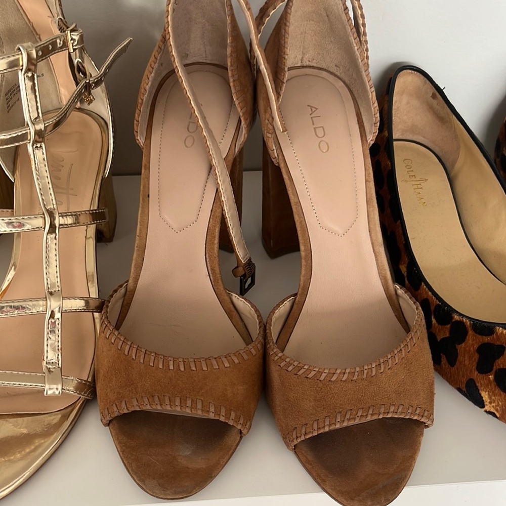 Aldo brown suede heels
